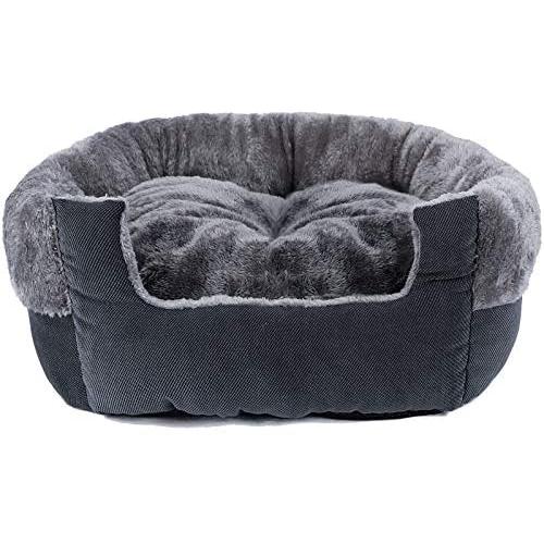 GASUR Small Dog Bed & Cat Beds, Round Pet Beds for Indoor Cats, Detachable Machine Washable Soft & Plush Calming Dog Bed, Self Warming & Cooling Kitten Puppy Bed