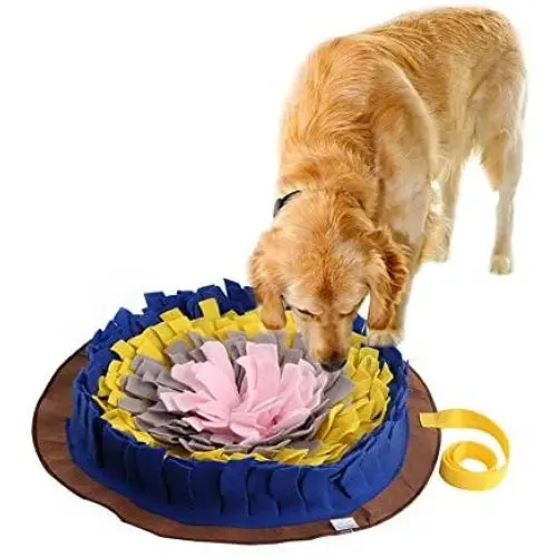 Dog Snuffle Mat Round Snack Feeding Slow Feeders Sniffing Nosework Training Pad Fun Playmat Toys for Dog Relieve Stress Dog Snuffle Mat Round Snack Feeding Slow Feeders Sniffing Nosework Training Pad Fun Playmat Toys for Dog Relieve Stress