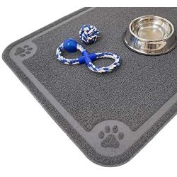 Cavalier Pets, Dog Bowl Mat for Cat and Dog Bowls, Silicone Non-Slip Absorbent Waterproof Dog Food Mat, Easy to Clean, Unique Paw Design