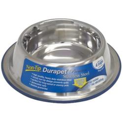 OurPets DuraPet Premium No-Tip Stainless Steel Pet Bowls