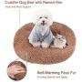BABYLTRL Dog Bed Cat Bed Donut, Faux Fur Pet Bed Comfortable Cuddler Round, Ultra Soft Calming Dog Bed for Small Medium Large Dogs
