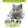 AJK Windmill Cat Toys Teasing Interactive Turnable Indoor Kitten Toy with Strong Suction Cup, Catnip, Bells, Flashlight Balls