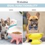 ViviPet Premium Elevated Dog Feeder, Single Raised Cat Bowl Ceramic Bowl, Perfect for Small to Medium Sized Cats.