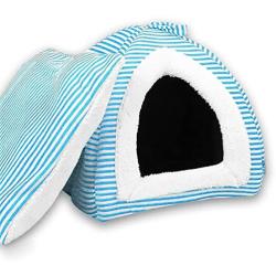 Uheng Dogs Cats Tent Bed, Soft Warm Foldable Washable Cozy Plush Cotton Pets House Cave Sleeping Bag Nest Home Padded Lounge Sofa Cushion Bolster Mat Basket Cuddler for Small Medium Large Dogs