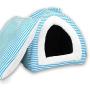 Uheng Dogs Cats Tent Bed, Soft Warm Foldable Washable Cozy Plush Cotton Pets House Cave Sleeping Bag Nest Home Padded Lounge Sofa Cushion Bolster Mat Basket Cuddler for Small Medium Large Dogs