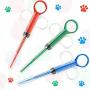 Nuanchu 6 Pieces Pet Medicine Feeding Syringe Pet Tablet Syringe with 2 Tips 2-in-1 Pet Pill Liquid Syringe Dispenser Tools for Birds Cats Dogs