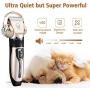GAMURRY Dog Clippers, Pet Shaver Clippers, Low Noise Cordless Dog Grooming Kit, Electric Pet Hair Trimmers for Dogs Cats and Other, Washable, Quiet, USB Rechargeable, 5 Gear fine Adjustment.