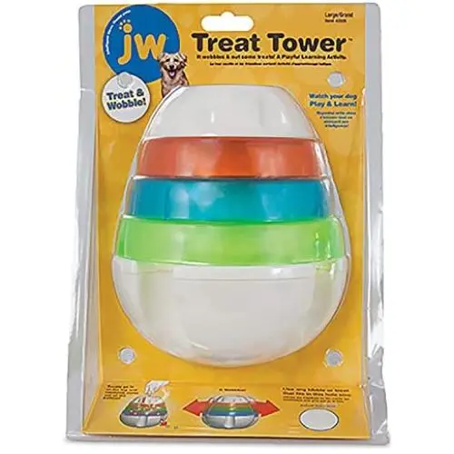 JW Pet Treat Tower Treat Dispensing Dog Toy JW Pet Treat Tower Treat Dispensing Dog Toy