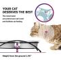 Y YHY Cat Food Bowls, Raised Cat Bowls for Food and Water, Ceramic Cat Bowls Elevated, Cat Dishes for Cat or Small Dogs,12 Ounces, Cute Cat Design, Dishwasher Safe