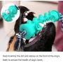 OTAN Dog Toothbrush Chew Toys Doggy Oral Dental Care Durable Rubber Brushing Stick with Cotton Bite Rope for 25-70 LBS Dogs Lake Blue