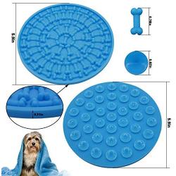 FADDA Dog Lick Mat Dispensing Mat with Suction, Slow Feeder, Lick Pad Suction to Wall for Pet Bathing Grooming Training