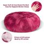 FURTIME Calming Dog Bed Cat Bed Donut Cuddler 16/20/23/30inch Round Anti-Slip Faux Fur Pet Bed for Small Medium Dogs and Cats Anti-Anxiety Fluffy Puppy Bed Washable Orthopedic Dog Bed with Muti-Color