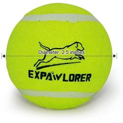 EXPAWLORER Dog Squeaky Tennis Balls for Dogs Set of 12 for Pet Playing and Training 2.5''