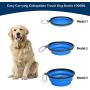 Toyo Collapsible 1000ml Dog Bowl, Foldable Expandable Portable Blue Silicone Feeding Watering Cup Dish for Dog and Cats- Walking Parking Traveling