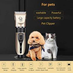 pedkit Dog Clippers, Pet Grooming Hair Clipper, Dog Hair Clippers, Low Noise Pet Hair Clipper, USB Rechargeable Pet Professional Grooming Machine Tool