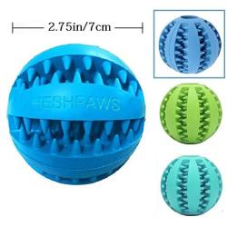 HESHPAWS Dog Toy Ball-IQ Treat Balls-Fun Interactive Food Dispensing Dog Toys-Rubber Tooth Cleaning Toys for Small Medium Large Dogs Teeth Cleaning and Chewing