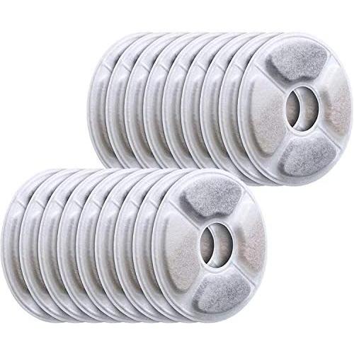 Lxiyu 16 Pack Pet Fountain Filter Cat and Dog Fountain Replacement Filters, Pet Water Fountain Activated Carbon Filter Keep Water Clean and Fresh Removes Bad Tastes and Odors (16 Pack)