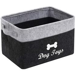 Geyecete Dog Toys Storage Bins - Pet Toy and Accessory Storage Bin, Organizer Storage Basket for Pet Toys, Blankets, Leashes and Food