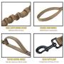 OneTigris Large Tactical Dog Harness and Dog Leash Set, No Pulling Adjustable Dog Vest Harness, Heavy Duty Dog Harness with Handle(Coyote Brown,M)