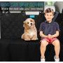 Dog Backseat Hammock Seat Cover Dog car Back seat Cover Waterproof Nonslip Rubber Backing Protector Washable Durable Luxury Material Great for Trucks Cars SUV pet seat Belt Leash Included