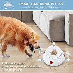 Peffiti Dog/Cat Interactive Toy Food Dispensing Toy, Feeding Toy, Puzzle Toys for IQ Training, Smart Toy, Sensing Moving, Auto Off, Food Grade Material & Easy to Clean