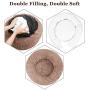 Anuwsasa Dog Calming Bed, Ultra Soft Donut Cuddler Nest Warm Plush Dog Cat Cushion with Cozy Sponge Non-Slip Bottom for Small Medium Pets, Machine Washable