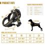 OneTigris Service Vest Dog Harness, No Pull Dog Harness with Handle& Reflective Patches for Adjustable Service Dogs Large Medium Size