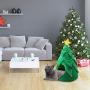 PAWISE Christmas Tree Cat Cave Bed, Kitten Cozy Tent House for Indoor Cats