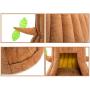 Hollypet Cozy Pet Bed Warm Cave Nest Sleeping Bed Tree Shape Puppy House for Cats and Small Dogs, Stump