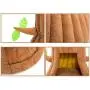 Hollypet Cozy Pet Bed Warm Cave Nest Sleeping Bed Tree Shape Puppy House for Cats and Small Dogs, Stump