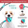 Dog Chew Toys for Aggressive Chewers, Suction Cup Dog Chewing Toy,Interactive Rope Ball with Strong Suction Cup,Safe Organic Rubber,Puppy Dog Teeth Cleaning Interactive Pet Tug Toy for Boredom