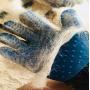 Master Komfy Pet Grooming Gloves 1 Pair Enhanced Five Fingers Deshedding Gloves for Pets/Dogs/Cats, Long/Short Hair