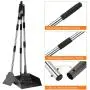 KOOLTAIL Dog Pooper Scooper Set - Tray and Spade and Rake - Adjustable 37.4 Inches Long Handle, Stainless Steel Heavy Duty Pet Waste Removal for Small Medium Large Dogs