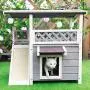 Petsfit Outdoor Cat House with Escape Door and Scratching Pad Petsfit Outdoor Cat House with Escape Door and Scratching Pad