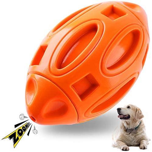 Apasiri Durable Dog Squeaky Toys for Aggressive Chewers Almost Indestructible, Dog Squeaking Interactive Toys Tough Dog Chew Toys Ball for Medium and Large Breed, Natural Rubber Pet Toys