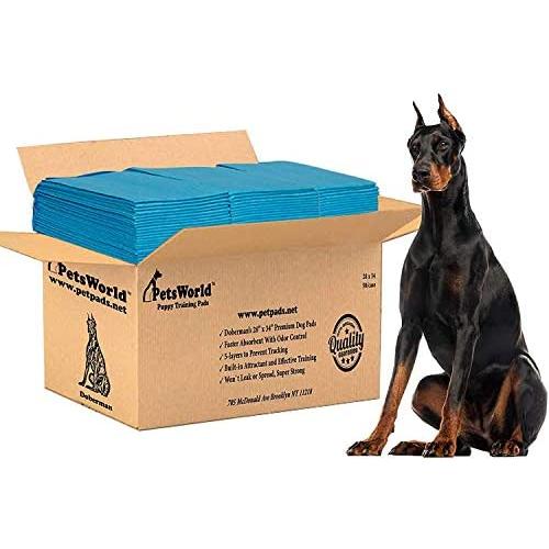 PETSWORLD Dobermans Training Giant Pads, 28x34 inch, 50 Ct