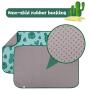 PUPTECK Waterproof Dog Food Mat - 2 Pack Highly Absorbent Washable Non Slip Dog Feeding Mat, Water Bowl Mat for Dogs, Puppy Pee Pads, Pet Crate Mat