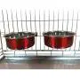 Ellie-Bo Pair of Dog Bowls for Crates/Cages or Pens, Large, 2.0 Litre, Red Ellie-Bo Pair of Dog Bowls for Crates/Cages or Pens, Large, 2.0 Litre, Red