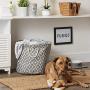 Bone Dry 6192 Pet Storage Collection Lattice Paw Print, Large Round, Gray