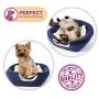 Bow Meow PREMIUM Pet Bed/Cave, Cat Bed and Cave, Small Dog Bed, 2-in-1 foldable, soft, warm, washable pet bed with a pillow.
