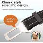 LUPAPA Dog Seat Belt for Vehicle Car (2-Pack), Adjustable Length Pet Seat Belt with Hook Lock and Seatbelt Buckle, Elastic Buffered Reflective Nylon for Shock Attenuation