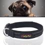 Chenyouwen Pet Toys Great Pet Dogs Polyester Reflective Breathable Pets Collar Traction Lead Leash, Size: L, 2.54754cm (Black) (Color : Black)