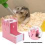 gutongyuan 2in1 Hamster Automatic Water Drinker Base Bottle Dispenser Feeder Hanging Small Animals Guinea Pig Squirrel Rabbit Drinking Head Pipe Fountain