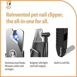 Pawsibility - 2021 Reinvented Pet Nail Clippers for Your Pal - Ultra Bright LED Light for Bloodline | Razor Sharp and Durable Blade | Vets Recommended Trimming Tool for Dogs and Cats