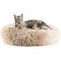 Soft Plush Round Pet Bed for Cats Or Small Dogs Cat Bed Self Warming Autumn Winter Indoor Sleeping Cozy Pet Bed for Small Dogs and Cats Donut
