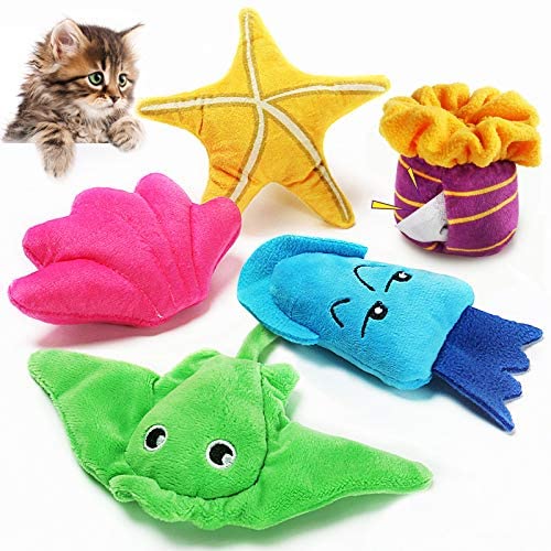 AWOOF Catnip Toys for Indoor Cats, Refillable Natural Catnip Kitten Toys Cat Toys Set