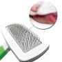 Awaken Time Dog Brush& Cat Brush - Safe Pet Grooming Brush with Rubber Non-Slip Handle for Easy Mats & Tangles Removing - Shedding Tools + Free Comb (Pink)