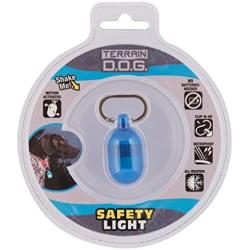 Terrain D.O.G. Waterproof Motion-Activated Blinking Safty Light for Dog Collar - Magnetic-Powered Technology Never Needs Batteries, Blue (06-0060-GR)