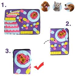 Humorous.P Snuffle Mat for Dogs - Durable Dog Feeding Mat Washable Pet Nosework Mat Hunting Training Mat Play Mats Great for Dogs Natural Foraging Skills