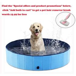 Foldable Dog Swimming Pool Collapsible Pet Pool Bathing Tub Kiddie Pool for Dogs Cats and Kids